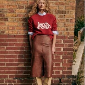 Sézane Eloane leather  Skirt- size 6 / 38